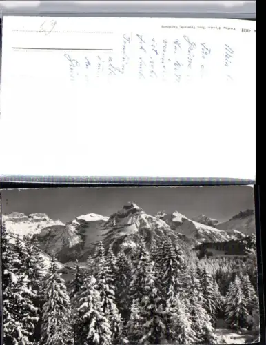 309775,Engelberg Hahnen Bergkulisse Winterbild Kt Obwalden