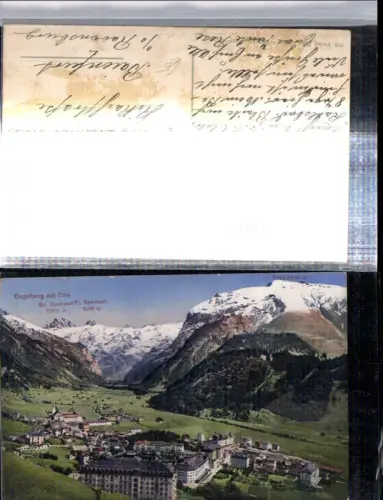 309778,Engelberg Totale m. Titlis Spannort Bergkulisse Kt Obwalden