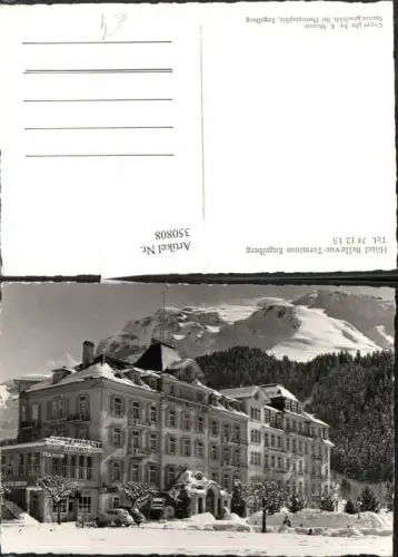 350808,Engelberg Hotel Bellevue Terminus Bergkulisse Winterbild Kt Obwalden