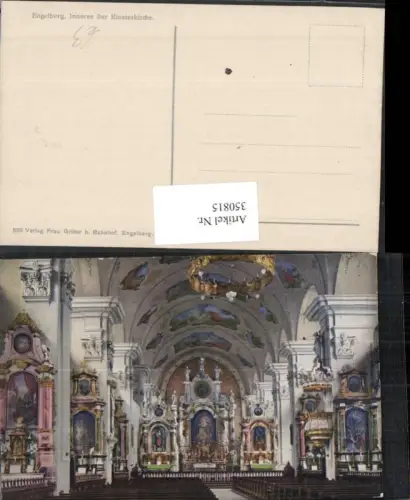 350815,Engelberg Klosterkirche Kirche Innenansicht Kt Obwalden