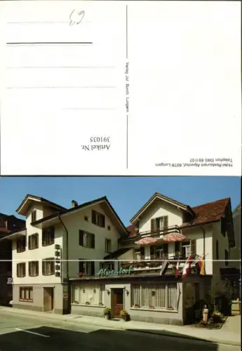391035,Lungern Hotel Restaurant Alpenhof Kt Obwalden