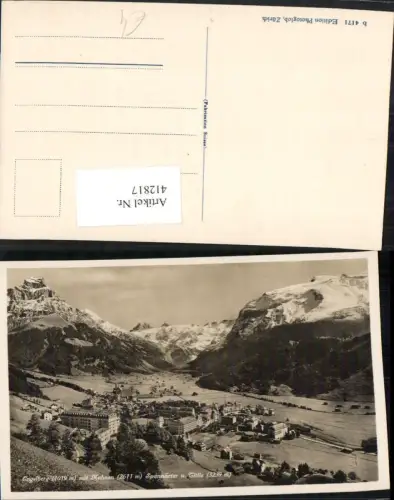 412817,Engelberg Totale m. Hahnen Spannörter u. Titlis Bergkulisse Kt Obwalden