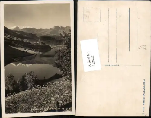 412820,Lungernsee See m. Wetterhorngruppe Bergkulisse Kt Obwalden