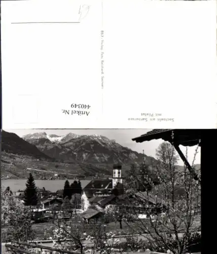 440349,Sachseln am Sarnersee Teilansicht m. Pilatus Bergkulisse Kt Obwalden