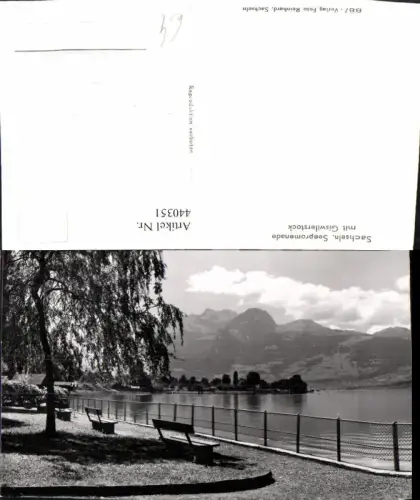 440351,Sachseln Seepromenade m. Giswilerstock Bergkulisse Kt Obwalden