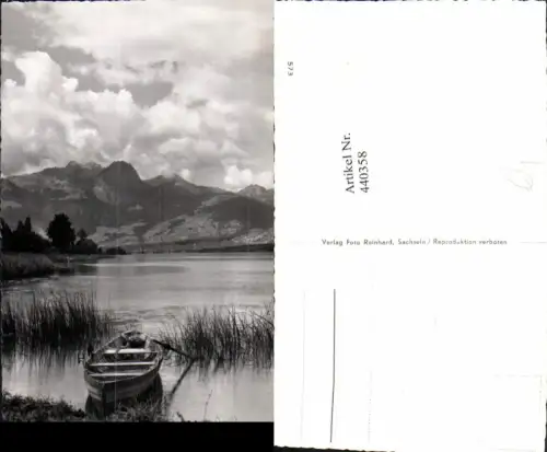 440358,Sarnersee See b. Sachseln Boot Bergkulisse Kt Obwalden