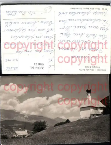 460173,Sevgein Seewis Soutga Fossa Kirche Bergkulisse Kt Obwalden