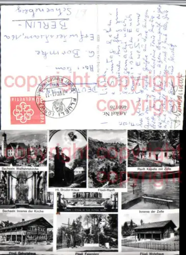 460176,Flüeli Ranft Kapelle Wohnhaus Sachseln Kirche Mehrbildkarte Kt Obwalden