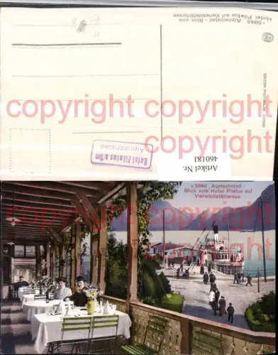 460181,Alpnachstad Blick v. Hotel Pilatus Dampfer See Kt Obwalden