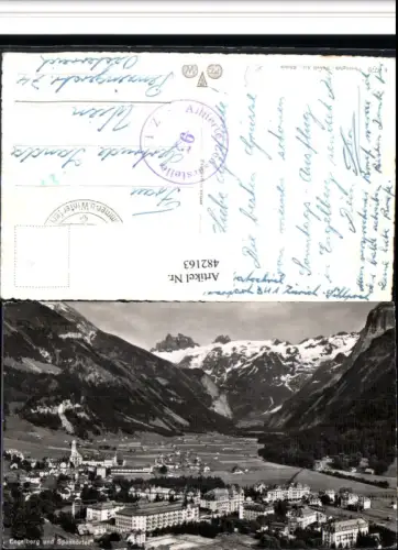 482163,Engelberg Totale m. Spannörter Bergkulisse Kt Obwalden