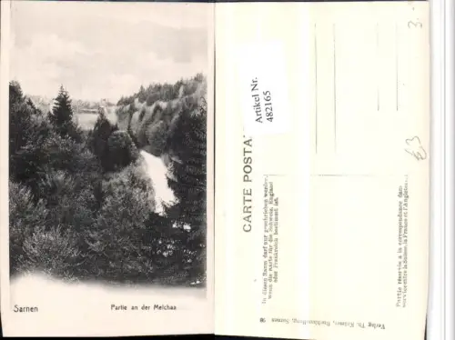 482165,Sarnen Partie an d. Melchaa Fluss Kt Obwalden