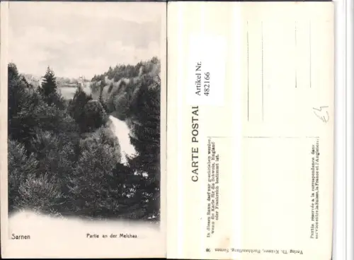 482166,Sarnen Partie an d. Melchaa Fluss Kt Obwalden