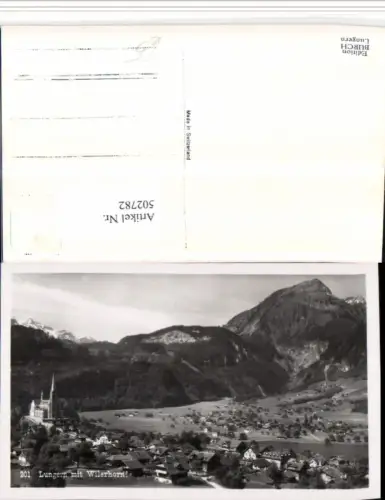 502782,Lungern Totale m. Wilerhorn Bergkulisse Kt Obwalden