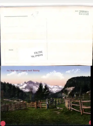 502783,Am Weg von Lungern nach Brünig Bergkulisse Kt Obwalden