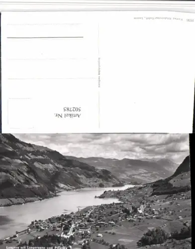 502785,Lungern Totale m. Lungernsee See u. Pilatus Bergkulisse Kt Obwalden