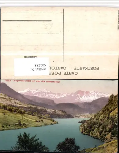 502788,Lungernsee See b. Lungern m. Wetterhörner Bergkulisse Kt Obwalden