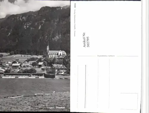 502795,Lungern Strandbad Kirche Kt Obwalden