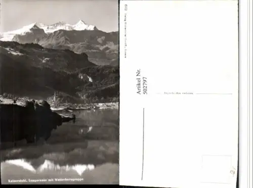 502797,Lungernsee See b. Lungern m. Wetterhorn Bergkulisse Kt Obwalden