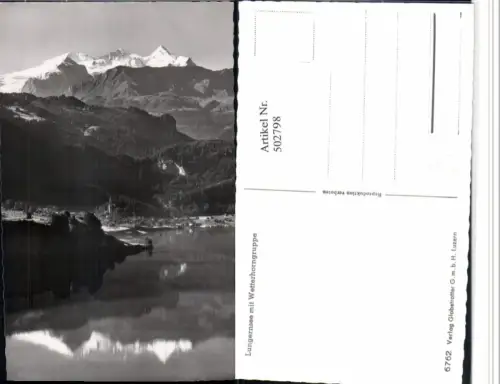 502798,Lungernsee See b. Lungern m. Wetterhorn Bergkulisse Kt Obwalden