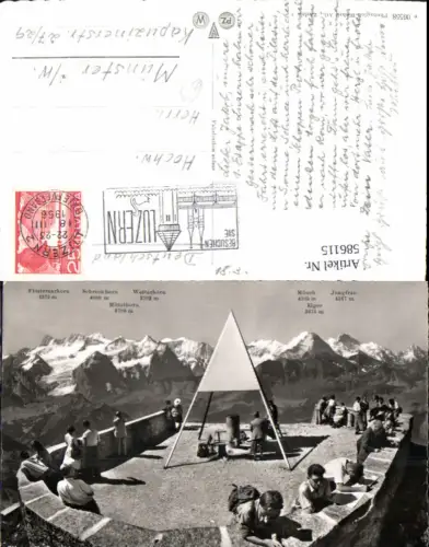 586115,Pilatus-Kulm Blick v. Esel auf Berneralpen Alpnachstad Alpnach Switzerland