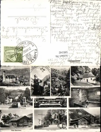 586142,Mehrbild Ak Sachseln u. Flüeli-Ranft Wallfahrtskirche Switzerland
