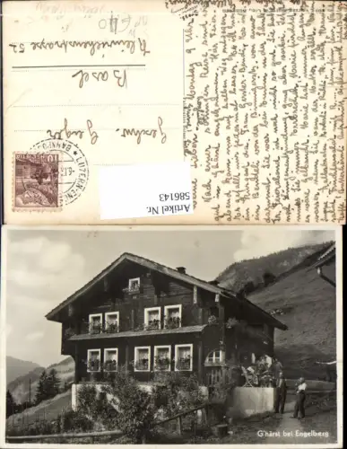 586143,Seltene Partie Ghärst b. Engelberg Haus Bahnpost Zug 70 Luzern Engelberg Switzerland
