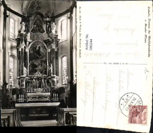 586244,Foto Ak Sachseln Inneres d. Wallfahrtskirche v. Bruder Klaus Altar Switzerland