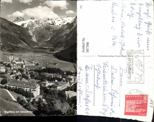 587398,Foto Ak Engelberg m. Spannörtern Switzerland