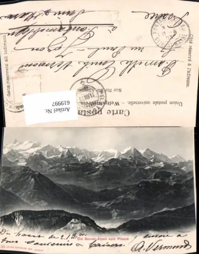 619997,Die Berner Alpen v. Pilatus Alpnach