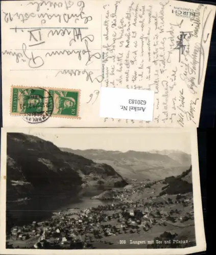 620183,Foto Ak Lungern m. See u. Pilatus