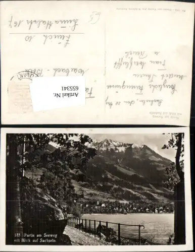 655341,Foto Ak Partie a. Seeweg mit Blick auf Sachseln