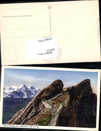 690712 Pilatus Aufstieg bei Alpnach Luzern Obwalden Stiege Treppe