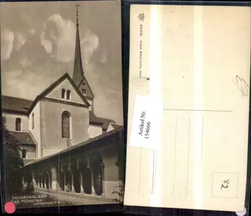 154666,Schaffhausen Münster Innenseite Hof Kreuzgang Kt Schaffhausen