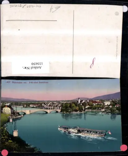 155650,Rheinfelden m. Hotel Schützen Ansicht Schiff Dampfer Kt Schaffhausen