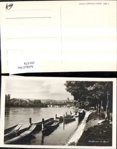 191578,Schaffhausen m. Munot Boote Zillen Kt Schaffhausen