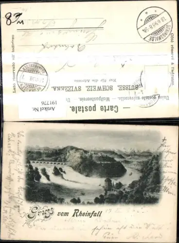 191776,Litho Rheinfall Schaffhausen Kt Schaffhausen