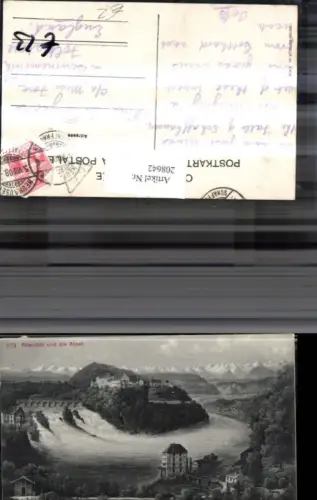 208642,Rheinfall Wasserfall b. Laufen m. d. Alpen Kt Schaffhausen