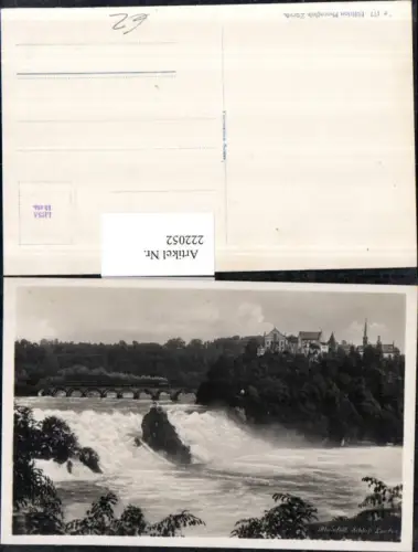 222052,Rheinfall Wasserfall m. Schloss Laufen b. Neuhausen Kt Schaffhausen