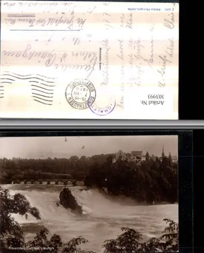 303993,Rheinfall Wasserfall m. Schloss Laufen Brücke b. Neuhausen Kt Schaffhausen