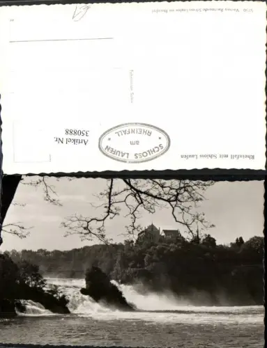 350888,Rheinfall Wasserfall m. Schloss Laufen b. Schaffhausen