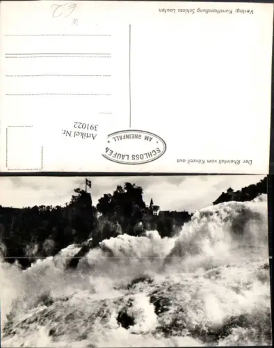 391022,Rheinfall Wasserfall vom Känzeli aus b. Neuhausen Kt Schaffhausen