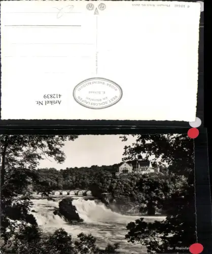 412839,Rheinfall Wasserfall m. Schloss Laufen Kt Schaffhausen