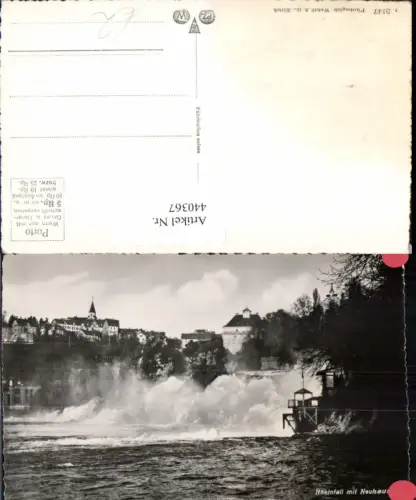 440367,Rheinfall Wasserfall . Neuhaus Teilansicht Kt Schaffhausen