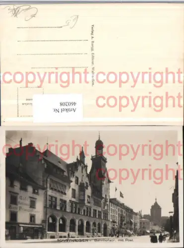 460208,Schaffhausen Bahnhofstraße m. Post Straßenansicht