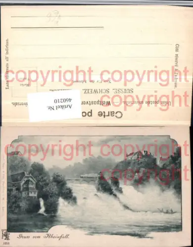 460210,Rheinfall b. Neuhausen Wasserfall Kt Schaffhausen pub Stern e Löb