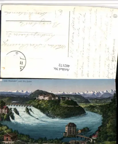 482172,Rheinfall Wasserfall m. Schloss Laufen b. Neuhausen Kt Schaffhausen