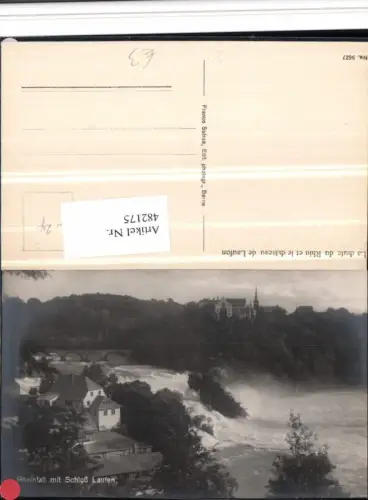 482175,Rheinfall Wasserfall m. Schloss Laufen b. Neuhausen Kt Schaffhausen