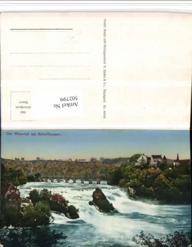 502799,Rheinfall Wasserfall b. Schaffhausen Schloss Brücke