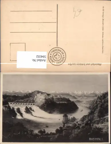 594332,Schaffhausen Neuhausen am Rheinfall Rheinfall m. Schloss Laufen