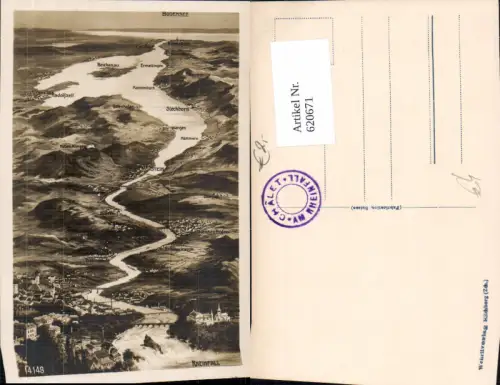 620671,Lagekarte Rheinfall bis Bodensee Schaffhausen